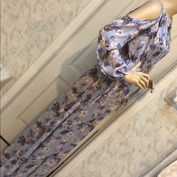LILAC FLORAL MAXI DRESS - Picture 6 of 9